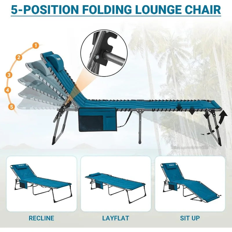 Padded Folding  Lounge Chair