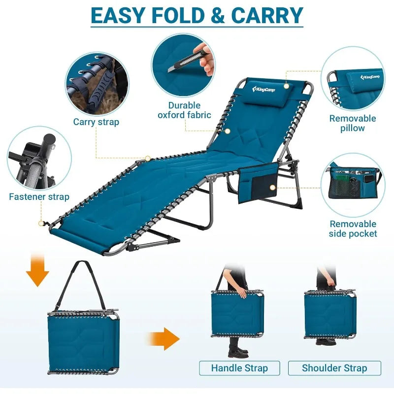 Padded Folding  Lounge Chair